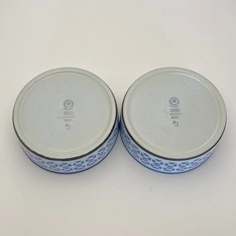 Royal Copenhagen THULE Series Candlestick Pair.